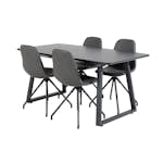 Matgrupp Venture Home Ina med 4 Pobbie Stolar Konstläder