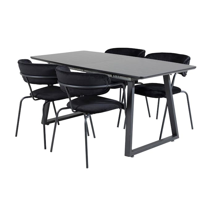 Matgrupp Venture Home Ina med 4 Aris Stolar Sammet