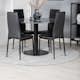 Matgrupp Venture Home Estelle med 4 Sly Stolar Konstläder