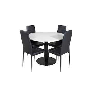 Matgrupp Venture Home Roxanna med 4 Sly Stolar Runt