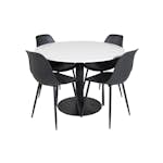 Matgrupp Venture Home Roxanna med 4 Pop Stolar Runt