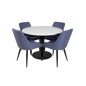 Matgrupp Venture Home Roxanna med 4 Plake Stolar Runt