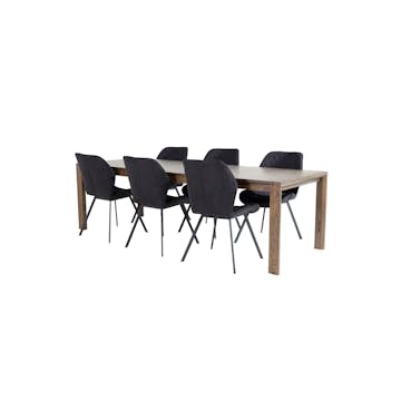 Matgrupp Venture Home Shy med 6 Geneva Matstolar