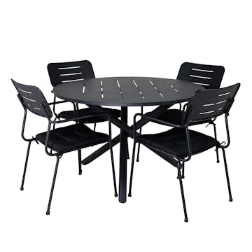 Matgrupp Venture Home Ande med 4 Nemo Matstolar