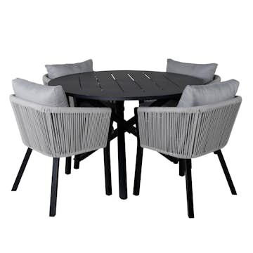 Matgrupp Venture Home Alma med 4 Virya Stolar