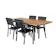 Matgrupp Venture Home Chane med 4 Curz Stapelbara Matstolar
