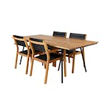 Matgrupp Venture Home Chane med 4 Vum Stapelbara Matstolar