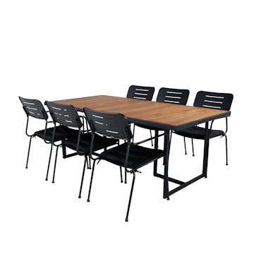 Matgrupp Venture Home King med 6 Nime Matstolar