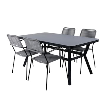 Matgrupp Utomhus Venture Home Vyn med 4 Lumi Trädgårdsstolar