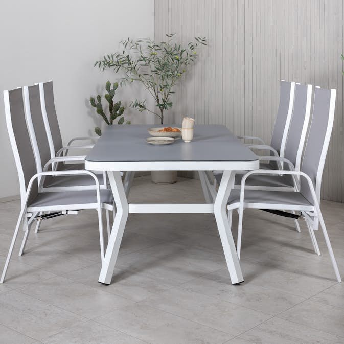 Matgrupp Utomhus Venture Home Virya 160x90 med 6 Copacabana ReclinerTrädgårdsstolar