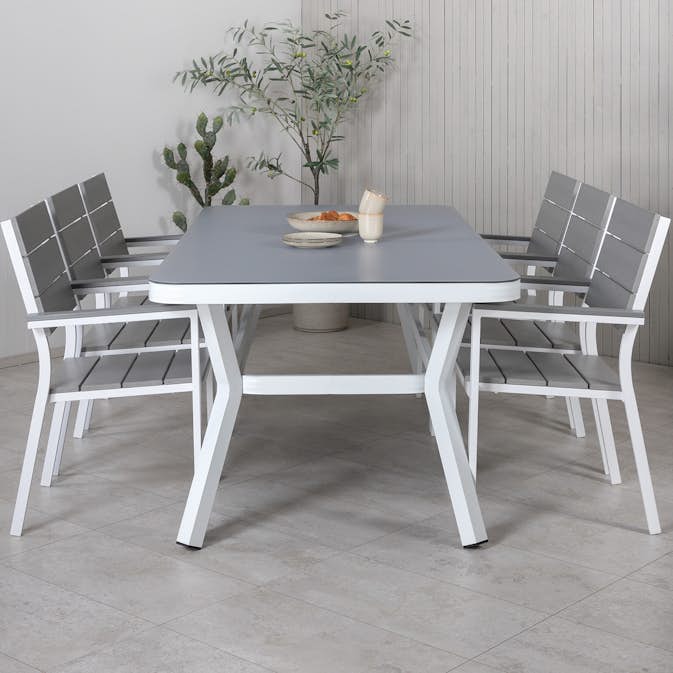 Matgrupp Utomhus Venture Home Virya 160x90 med 6 Levels StapelTrädgårdsstolar