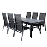Matgrupp Utomhus Venture Home Vyn med 6 Curz Trädgårdsstolar