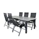 Matgrupp Utomhus Venture Home Aleyna 224 Svart med 6 Aleyna PositionsTrädgårdsstolar