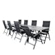 Matgrupp Utomhus Venture Home Aleyna 224 Svart med 8 Aleyna PositionsTrädgårdsstolar