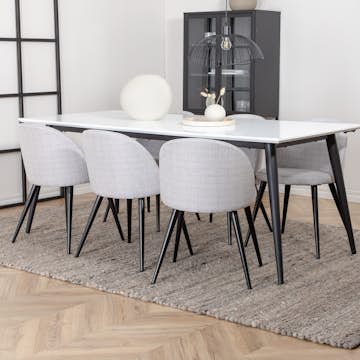 Matgrupp Venture Home Jolie med 6 Valentina Stolar