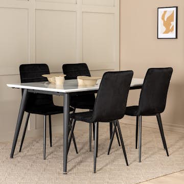 Matgrupp Venture Home Jolie med 4 Walerina Stolar