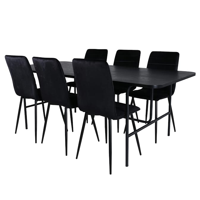 Matgrupp Venture Home Chicago med 6 Walerina Stolar Sammet