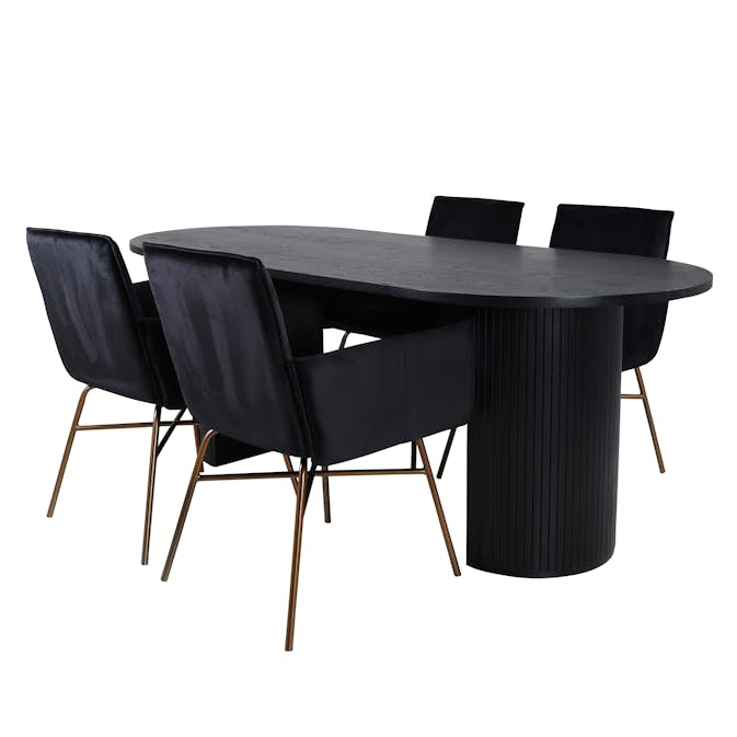 Matgrupp Venture Home Bianca med 4 Annika Stolar