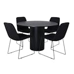 Matgrupp Venture Home Bianca Rund med 4 Muscot Stolar