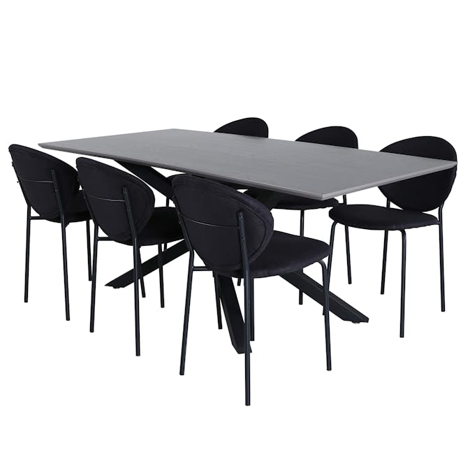 Matgrupp Venture Home Piata med 6 Valor Stolar