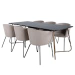 Matgrupp Venture Home Annika med 6 Bergen Stolar Polyester