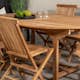 Matgrupp Venture Home Kenya 180-240x120 Teak med 6 Fällbara Stolar