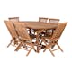Matgrupp Venture Home Kenya 180-240x120 Teak med 6 Fällbara Stolar