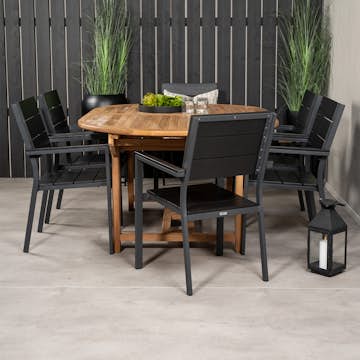 Matgrupp Utomhus Venture Home Kenya 180-240x120 Teak med 6 Levels KarmTrädgårdsstolar