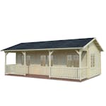 Fritidshus Palmako Sandra 38,6 m² Komplett Stuga med Altan & Sadeltak