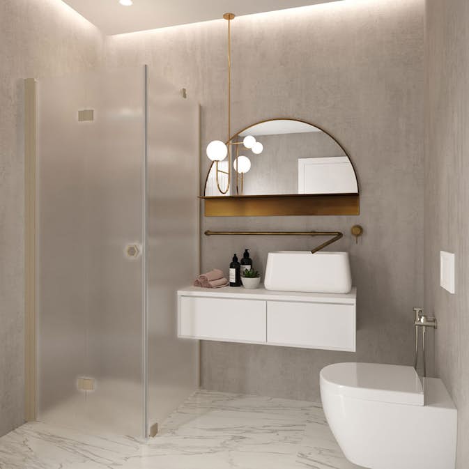 Duschhörn Hietakari Forma 369 Fast Vägg och Vikbar Dörr