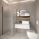 Duschhörn Hietakari Forma 368 Fast Vägg och Vändbar Dörr