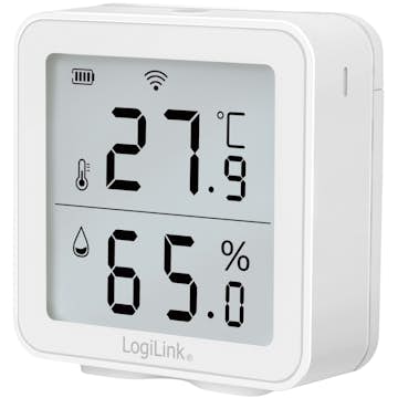 Smart Temp- & luftfuktighetssensor LogiLink Wifi Tuya