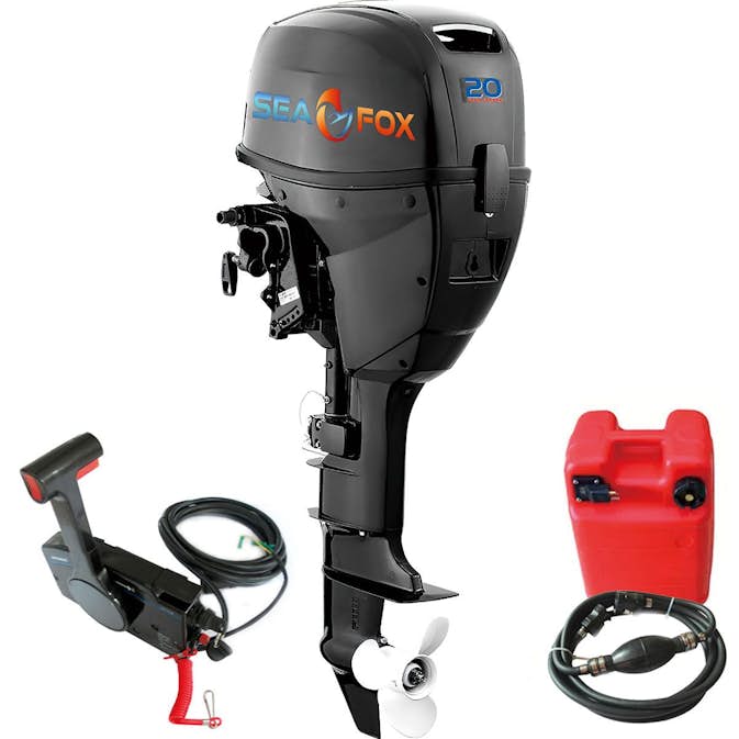 Utombordsmotor Seafox 20 Hk Med Rattstyrning/Elstart 4-takt Kort Rigg