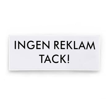 Självhäftande Dekal Habo Ingen Reklam Tack