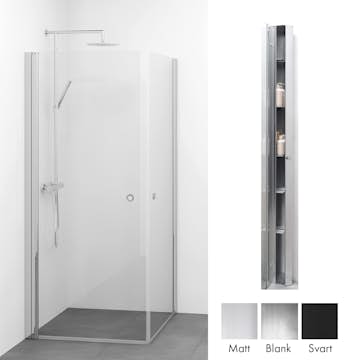Duschpaket Macro Design Spirit Duschhörn Rak med Sky Duschhylla