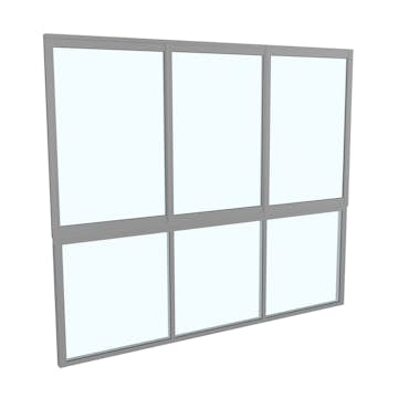 Skjutfönster med fast underdel Landskap Stadig Sommar 3-del