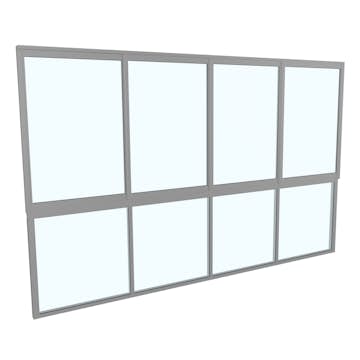 Skjutfönster med fast underdel Landskap Stadig Sommar 4-del