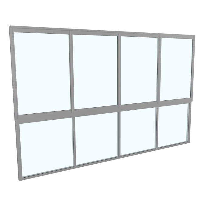 Skjutfönster med fast underdel Landskap Stadig Sommar 4-del
