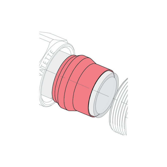 Plasthylsa Vatette för Stålrörskoppling Stålis
