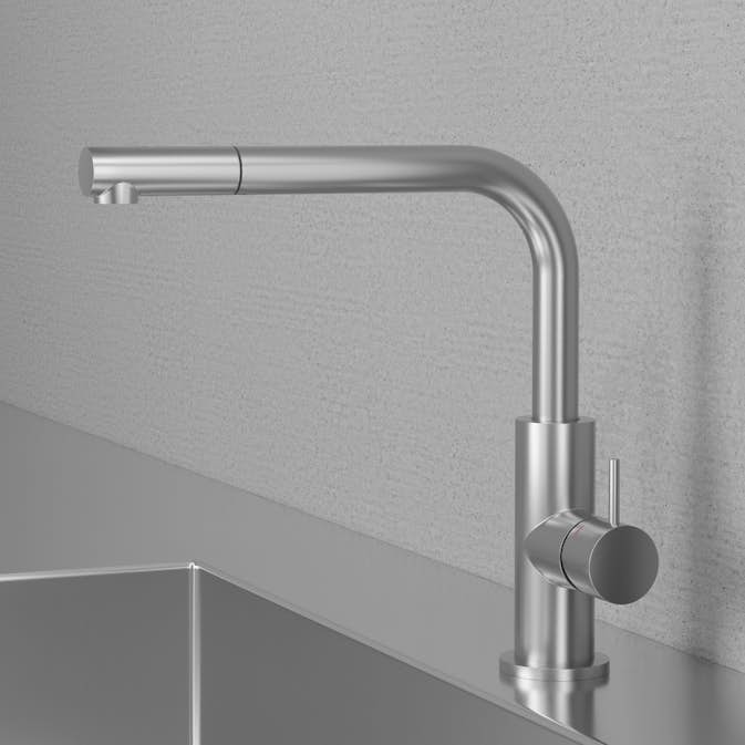 Köksblandare Scandtap Steel Accent 90