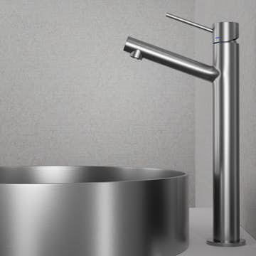 Tvättställsblandare Scandtap Steel Vector High