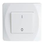 Strömbrytare Malmbergs Nova Infälld 2-Pol Vit