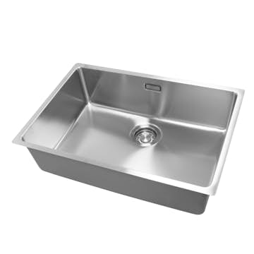 Diskho Strand Stainless STEXO STX60-E Enkelvask för Underlimning Rostfritt Stål Kök