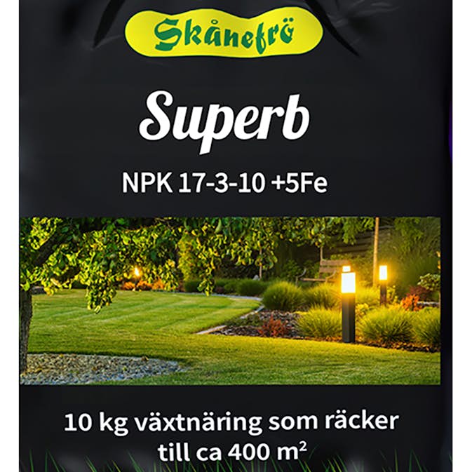 Gräsgödsel Skånefrö Superb 10 kg med Järn