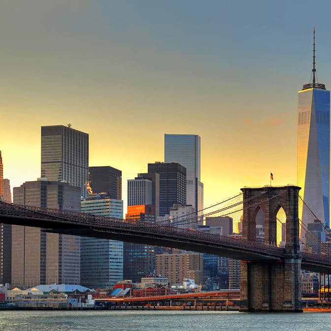 Tapet Idealdecor Brooklyn Bridge At Sunset