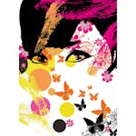 Tapet Idealdecor Floral Girl