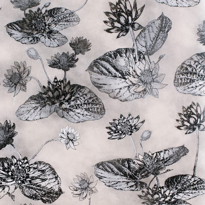 Tapet Mimou Lotus Lake Grå