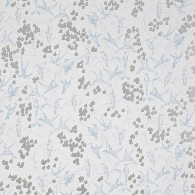 Tapet Mimou Rainbirds Natural/Turquoise