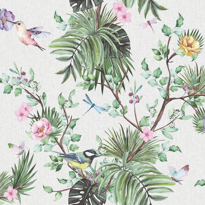 Tapet Wallfashion Jungle 1050-1 Non Woven, Mönstrad Grön