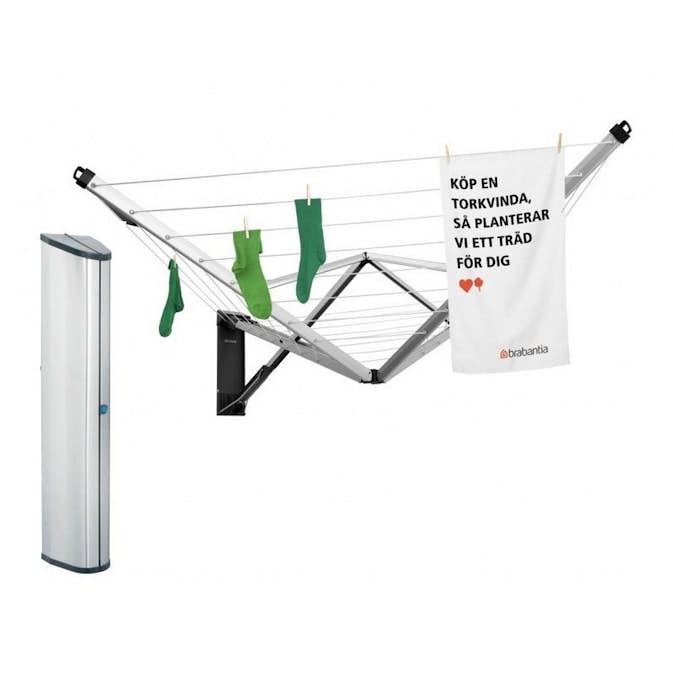 Torkvinda Brabantia WallFix 24 m + Skyddsbox
